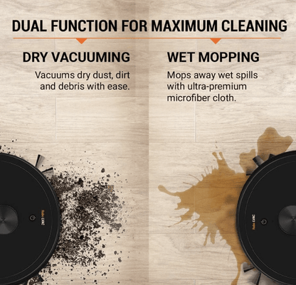 Eureka Forbes Robo L Vac Voice Vacuum Cleaner with Smart Voice Control, Powerful Suction, 2 Stage Cleaning (Black, ROBOLVACPRO)