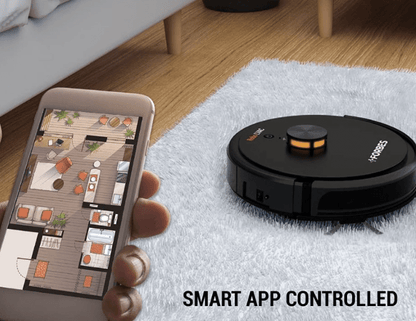 Eureka Forbes Robo L Vac Voice Vacuum Cleaner with Smart Voice Control, Powerful Suction, 2 Stage Cleaning (Black, ROBOLVACPRO)