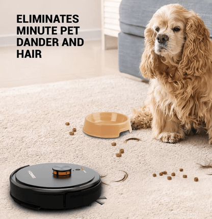 Eureka Forbes Robo L Vac Voice Vacuum Cleaner with Smart Voice Control, Powerful Suction, 2 Stage Cleaning (Black, ROBOLVACPRO)