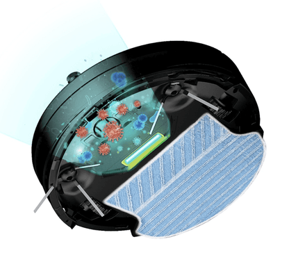 Eureka Forbes Vac N Mop NXT Vacuum Cleaner with Edge Cleaning, Long Battery, Spot Cleaning (Black)