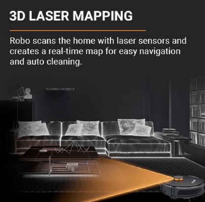 Eureka Forbes ROBO L VAC Vacuum Cleaner with Smart Sensing Technology, Remote Control, Duraclean Battery (Black, ROBOLVAC)