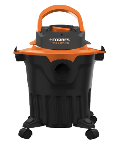 Eureka Forbes Wet & Dry Zeal Vacuum Cleaner with Large Dust Tank, 360° Swivel Wheels, 5 Meters Cord Length (Orange & Black, VCWET&DRYZEAL)