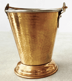 Copper Bucket mini Copper Bucket Serveware and Tableware Balti for Home Hotel Restaurants for Serving Dishes (250ML Bucket)-3