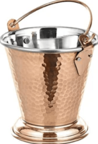 Copper Bucket mini Copper Bucket Serveware and Tableware Balti for Home Hotel Restaurants for Serving Dishes (250ML Bucket)-2
