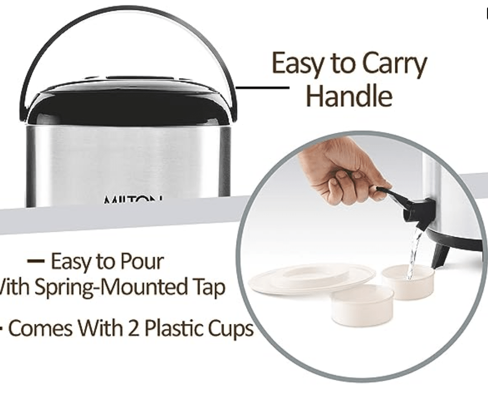 மில்டன் ஸ்டெல்லர் 5 தெர்மோஸ்டீல் வாட்டர் ஜக், 4.6 லிட்டர், வெள்ளி 