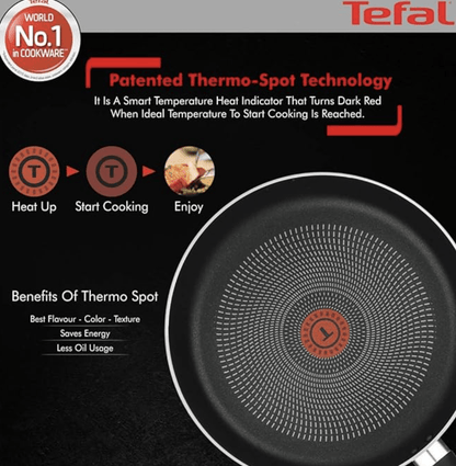 Tefal Delicia Powerglide Non-Stick 28 cm Fry Pan (Black), (B1540684)