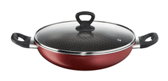 Tefal Aluminium Simply Chef Non-Stick Kadhai with Lid (20cm, Rio Red)-1