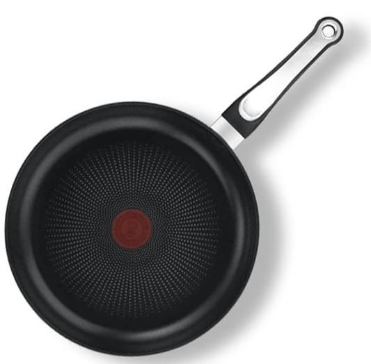 Tefal Cook & Savour Non-Stick Fry Pan with Glass Lid, Smart Thermo Signal Temperature Indicator Technology - (Black) (28 Cm)