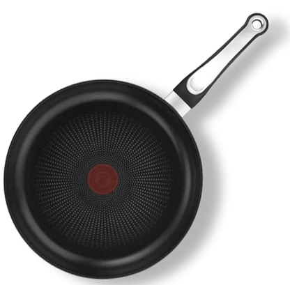 Tefal Cook & Savour Non-Stick Fry Pan with Glass Lid, Smart Thermo Signal Temperature Indicator Technology - (Black) (24 Cm)