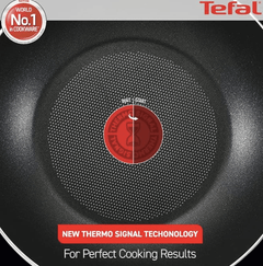 Tefal Cook & Savour Non-Stick Fry Pan with Glass Lid, Smart Thermo Signal Temperature Indicator Technology - (Black) (24 Cm)-4