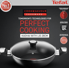 Tefal Delicia Kadhai 24 cm diameter with Lid 2.7 L capacity  (Aluminium, Non-stick)-2