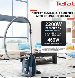 Tefal Multi-Purpose Power XXL Animal KIT Vacuum Cleaner / 2200W Energy Efficient/High Efficiency Suction Head / 8.4-Meter Cable/Filtration Technology, Super Silent Operation / 4.5-Liter Capacity-2