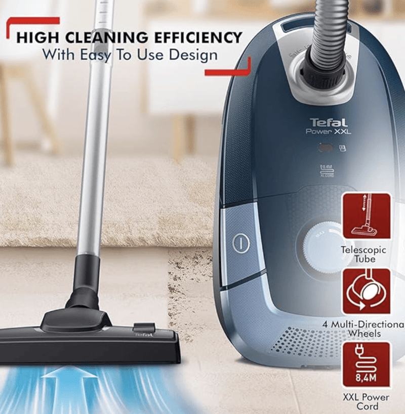 Tefal Multi-Purpose Power XXL Animal KIT Vacuum Cleaner / 2200W Energy Efficient/High Efficiency Suction Head / 8.4-Meter Cable/Filtration Technology, Super Silent Operation / 4.5-Liter Capacity-3