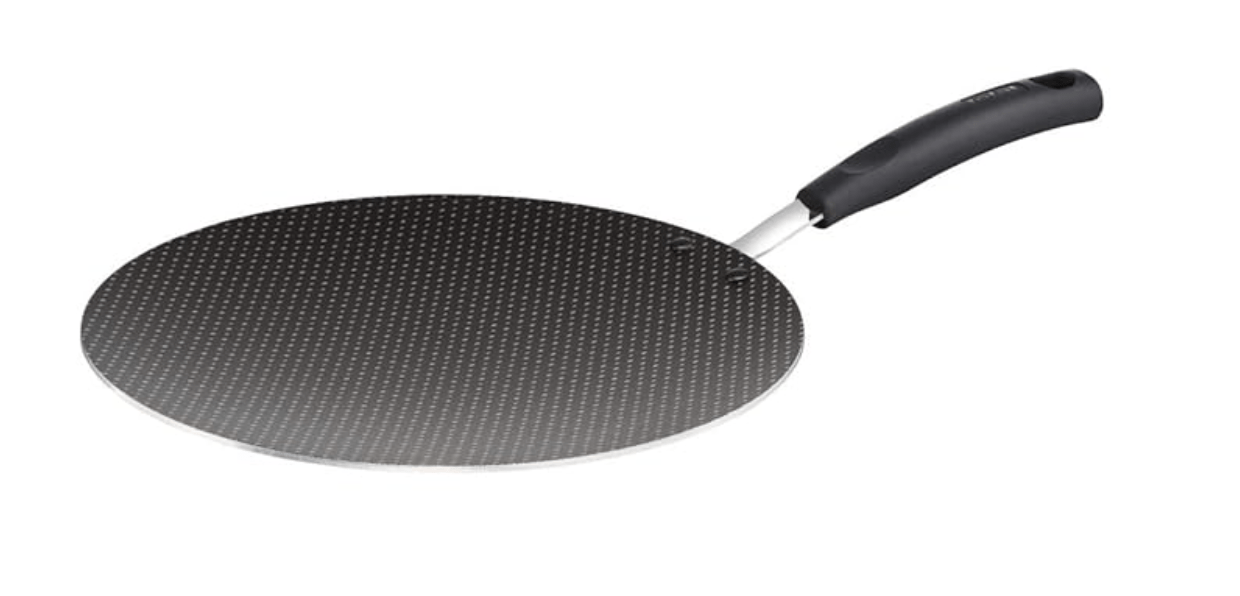 Tefal Aluminium Simply Chef Non-Stick Concave Tawa (28cm, Rio Red)