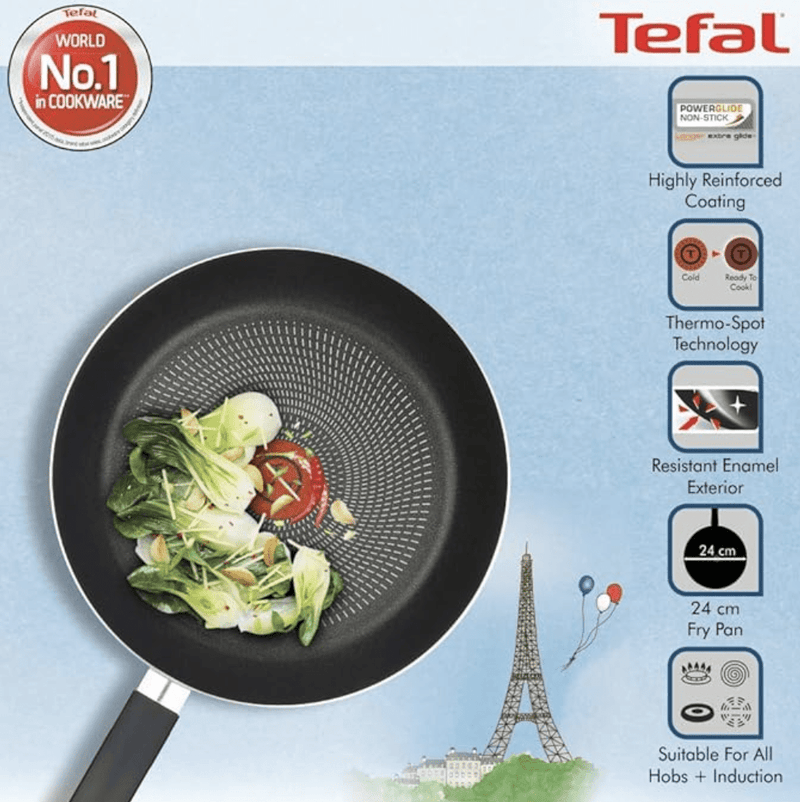Tefal Paris Edition Non-Stick Aluminium Frying Pan, 1.6 Liters/24 cm, Beige-3