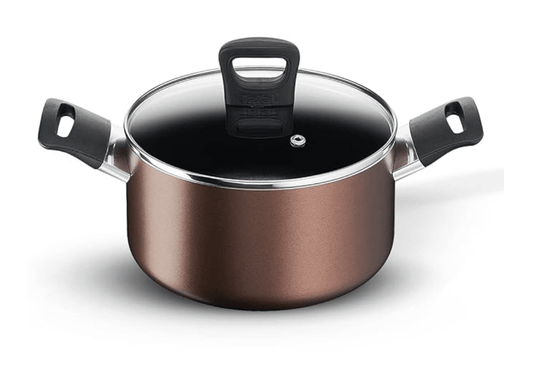 Tefal Day by Day Non Stick Stewpot, Smart Thermo Signal Temperature Indicator Technology, Titanium Coating, Black, DDST-20,Brown,Day by Day/DDST-20