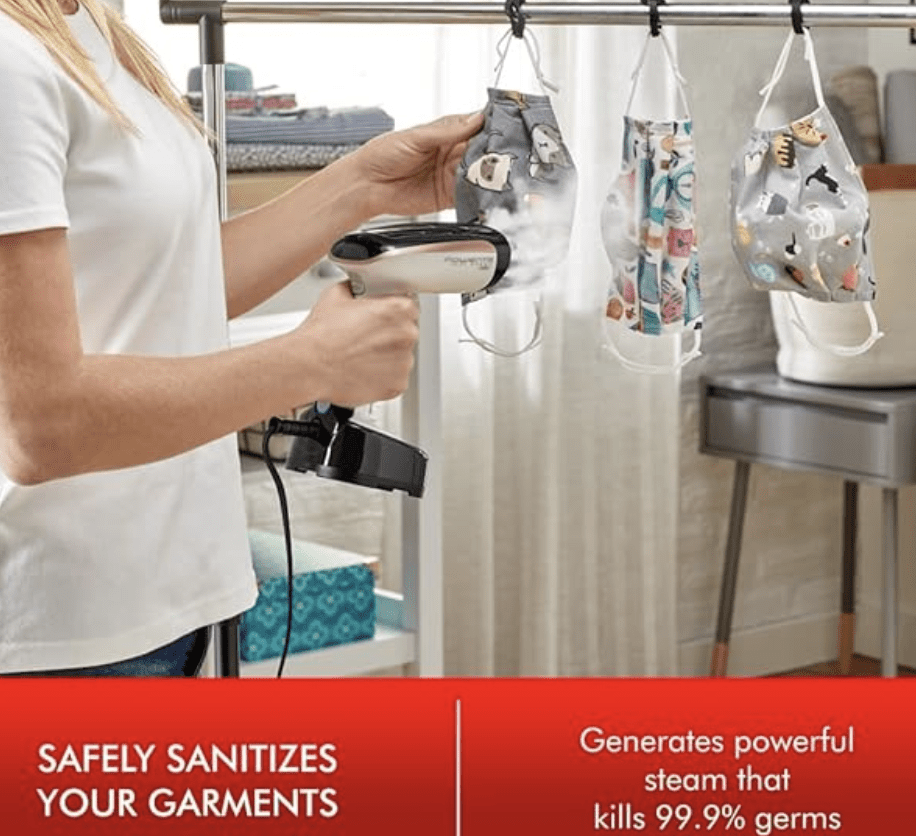 Tefal Access Electric Steam Iron Pocket 1300 watt, 120 ml water Tank II Foldable and Compact Travel Garment Steamer, Lightweight Design Easy to use, DT303001,19g/min