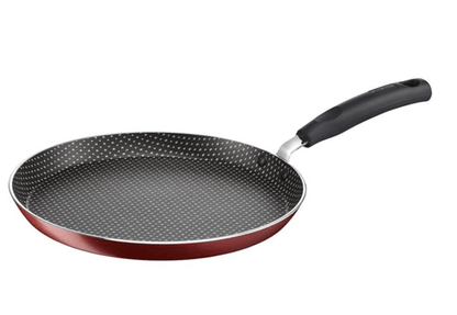 Tefal Simply Chef Aluminium Flat Tawa (30 cm, Red)