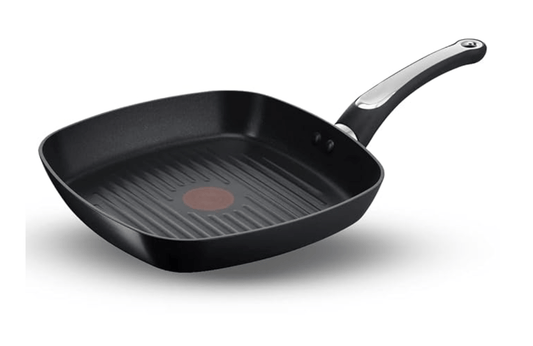 Tefal Cook & Savour 26cm x 26cm Non-Stick Grill Pan, Smart Thermo Signal Temperature Indicator Technology - CSGP-26 (Black)