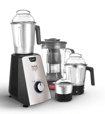 Tefal Grindforce Easyclean 750-Watt Mixer Grinder with 3 Stainless Steel Jars + Blender