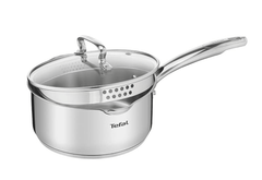 Tefal Duetto Plus Stainless Steel Sauce Pan 16 cm with Glass Lid, Silver-4