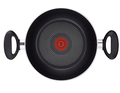Tefal Ceremony Non-Stick Aluminium Kadhai with Lid, 24cm (Black)-2