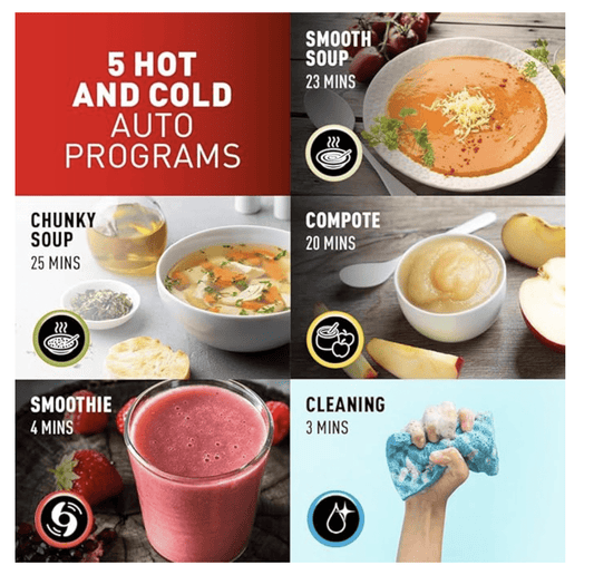 Tefal BL841140 Easy Soup and Smoothie Maker, Stainless Steel, White