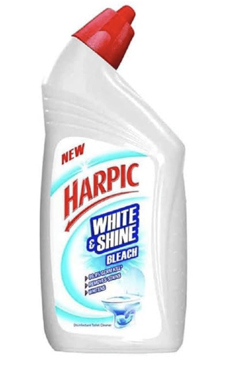 Harpic 500 ml, White and Shine Disinfectant Toilet Cleaner Bleach Liquid