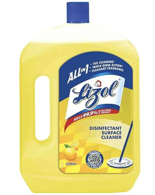Lizol 2 Litre - Citrus, Disinfectant Surface & Floor Cleaner Liquid | Suitable for All Floor Cleaner Mops | Kills 99.9% Germs| India's #1 Floor Cleaner
