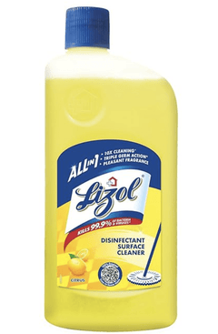 Lizol Disinfectant Surface & Floor Cleaner Liquid, Citrus - 1 Litre | Suitable For All Floor Cleaner Mops | Kills 99.9% Germs| India's #1 Floor Cleaner-1