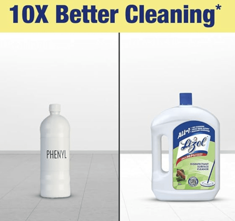 Lizol 2 Litre - Pine, Disinfectant Surface & Floor Cleaner Liquid | Suitable for All Floor Cleaner Mops | Kills 99.9% Germs| India's #1 Floor Cleaner-2
