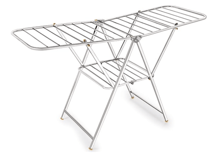 Heavy Duty Rust-Free Stainless Steel Foldable Storage Cloth Drying Stand/Clothes Dryer Stands/Laundry Racks with for Indoor/Outdoor/Balcony (Butterfly Model) (L- 65 inch * W-20 inch * H-36 inch)