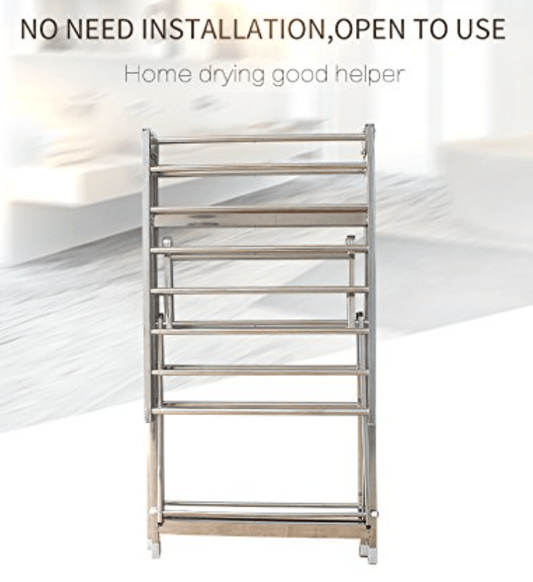 Priya Heavy Duty Rust-Free Stainless Steel Foldable Storage Cloth Drying Stand/Clothes Dryer Stands/Laundry Racks with for Indoor/Outdoor/Balcony (Butterfly Model) (L-72 inch * W-24 inch * H-36 inch)