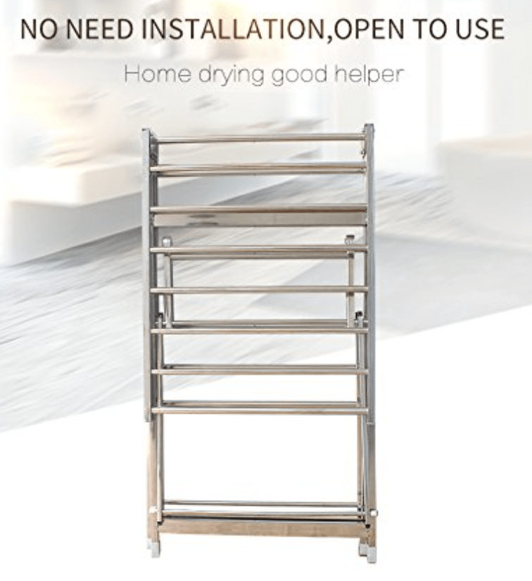 Priya Heavy Duty Rust-Free Stainless Steel Foldable Storage Cloth Drying Stand/Clothes Dryer Stands/Laundry Racks with for Indoor/Outdoor/Balcony (Butterfly Model) (L-68 inch * W-22 inch * H-36 inch)