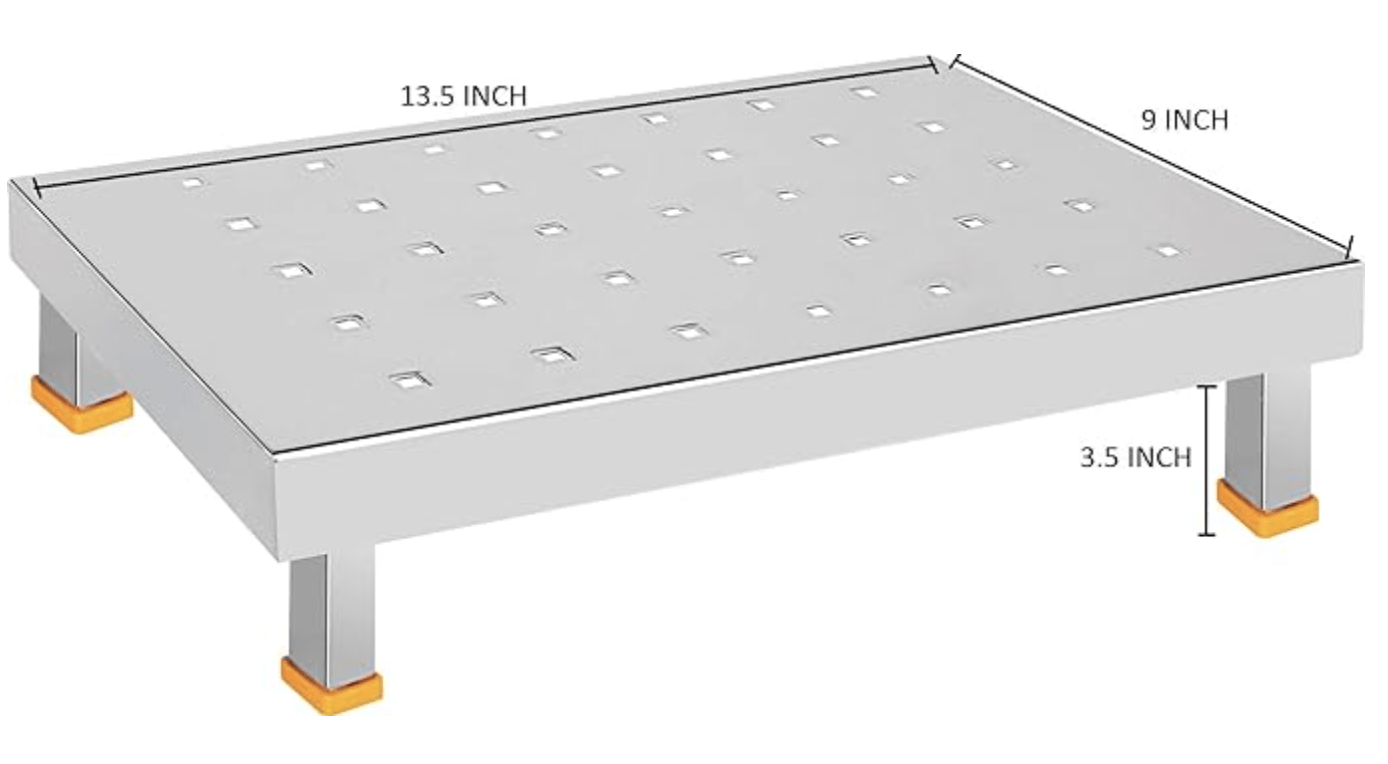 Priya Stainless Steel Stool, Table for Office, Home,Furniture and Outdoor Size Small - Silver