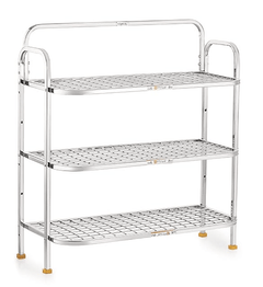 Priya Heavy Stainless Steel Premium 3-Tiers Shoe Rack/Multipurpose Storage Rack (Need to Be Assemble - Size-Length-24 inch x Width-10 inch x Overall Height-26 inch)-3