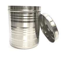 Stainless Steel Heavy Duty Round Dabba Canister Container for Food | Dough | Liquid (4ltr)-1