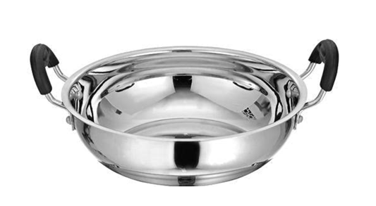 Silver Stainless Steel Kadai Induction Base