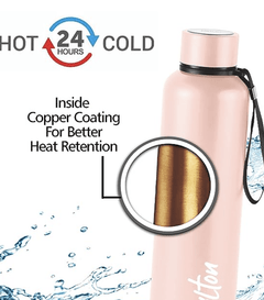 Milton Aura 1000 Thermosteel Bottle, 1.05 Litre, Beige | 24 Hours Hot and Cold | Easy to Carry | Rust & Leak Proof | Tea | Coffee | Office| Gym | Home | Kitchen | Hiking | Trekking | Travel Bottle-3