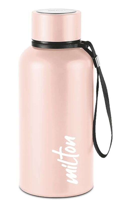 Milton Aura 500 Thermosteel Bottle, 520 ml, Beige | 24 Hours Hot and Cold | Easy to Carry | Rust Proof | Leak Proof | Tea | Coffee | Office| Gym | Home | Kitchen | Hiking | Trekking | Travel Bottle