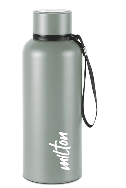 Milton Aura 750 Thermosteel Bottle, 750 ml, Grey | 24 Hours Hot and Cold | Easy to Carry | Rust Proof | Leak Proof | Tea | Coffee | Office| Gym | Home | Kitchen | Hiking | Trekking | Travel Bottle