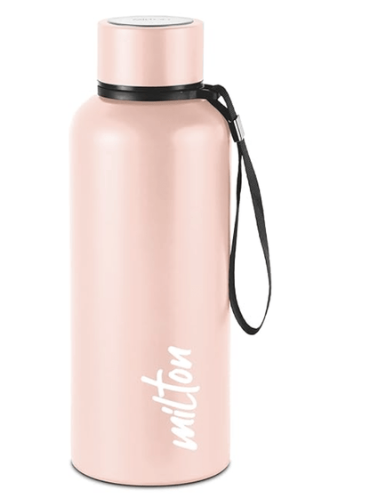 Milton Aura 750 Thermosteel Bottle, 750 ml, Beige | 24 Hours Hot and Cold | Easy to Carry | Rust Proof | Leak Proof | Tea | Coffee | Office| Gym | Home | Kitchen | Hiking | Trekking | Travel Bottle