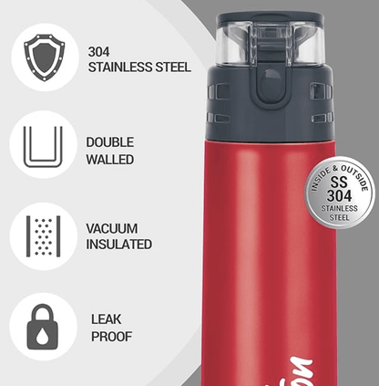 Milton Atlantis 900 Thermosteel Water Bottle, 750 ml