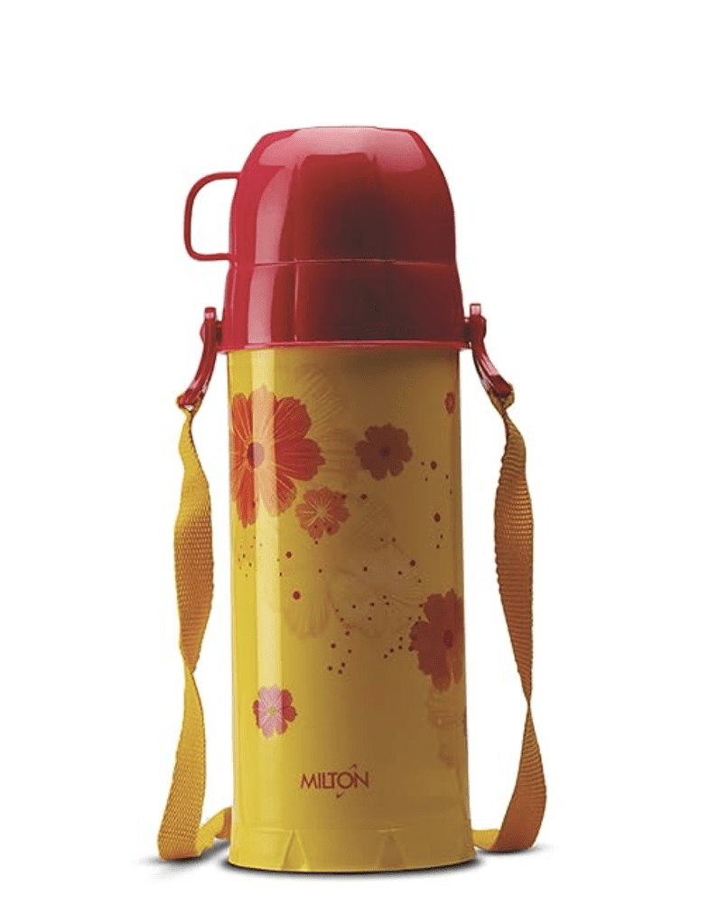 Milton Eiffel 1000 Plastic Insulated Hot & Cold Cold Flask, 910 ml, Red | Easy to Carry | BPA Free | Easy Grip | Food Grade | Odour Proof | Light Weight