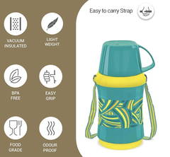 MILTON Angelina 500 Plastic Insulated Flask, 470 ml, Aqua Green | BPA Free | Food Grade | Easy to Carry | Odour Free-2
