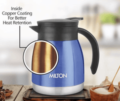 Milton Bistro 600 Thermosteel Carafe, 490 ml, Blue-3