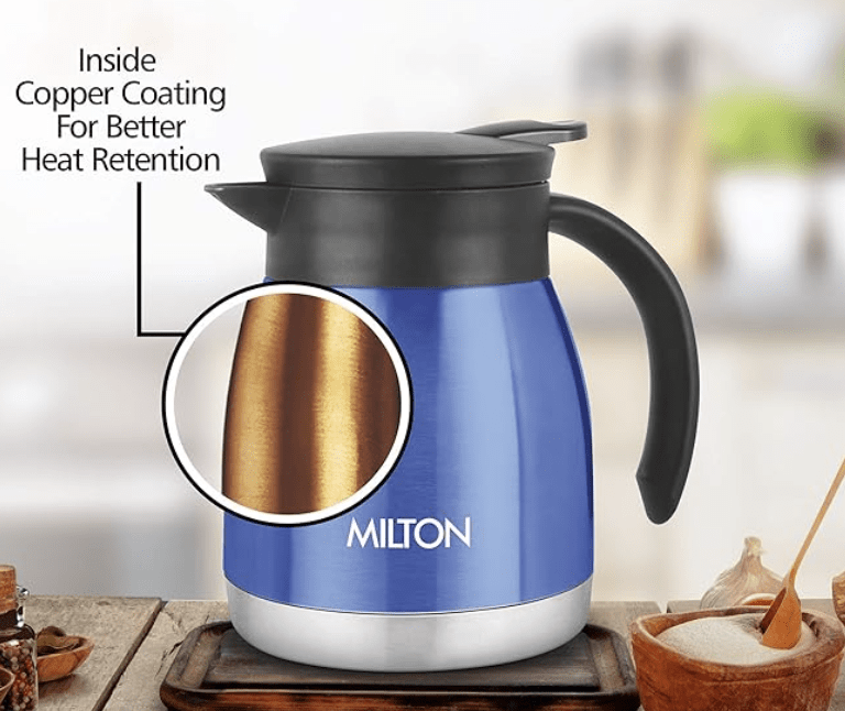 Milton Bistro 600 Thermosteel Carafe, 490 ml, Blue-3