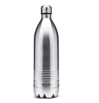 Milton Duo DLX 1000 Thermosteel 24 Hours Hot and Cold Water Bottle, 1 Piece, 1 Litre | Leak Proof | Office Bottle | Gym | Home | Kitchen | Hiking | Trekking | Travel Bottle
