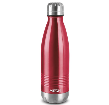 Milton Duo DLX 1000 Thermosteel 24 Hours Hot and Cold Water Bottle, 1 Piece, 1 Litre | Leak Proof | Office Bottle | Gym | Home | Kitchen | Hiking | Trekking | Travel Bottle