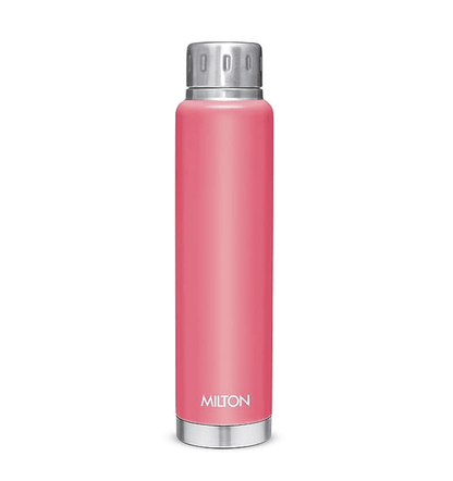 Milton Elfin 500 Thermosteel 24 Hours Hot and Cold Water Bottle, 500 ml, Pink | Leak Proof | Easy to Carry | Office Bottle | Hiking | Trekking | Travel Bottle | Gym | Home | Kitchen Bottle